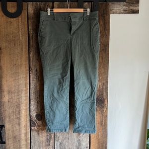 Khaki green Loft Capri pants